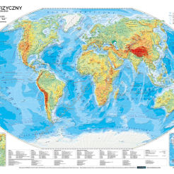 Świat fizyczny z elementami ekologii - mapa ścienna 140 x 100 cm