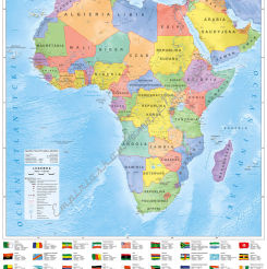 Afryka - ścienna mapa polityczna 150 x 200 cm