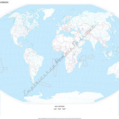 Mapa konturowa świata - ścienna mapa ćwiczeniowa 160 x 120 cm