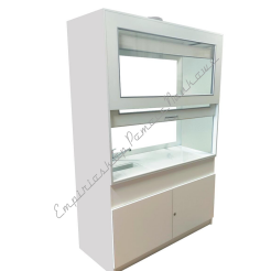 Dygestorium laboratoryjne - obserwacja doświadczeń z przodu i z tyłu