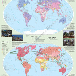 Zróżnicowanie gospodarcze i społeczne świata - mapa ścienna 120 x 160 cm