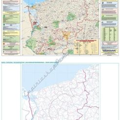 DUO Zachodniopomorskie - ścienna mapa ekologiczna/ konturowa