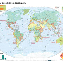 Ochrona bioróżnorodności świata - mapa ścienna 200 x 150 cm