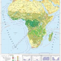 Afryka - mapa krajobrazowa 150 x 200 cm