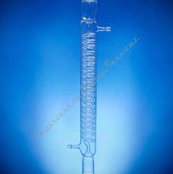 Chłodnica spiralna ze szlifem 2x29/32, króciec szklany, 200mm