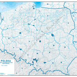 Mapa konturowa hipsometryczna Polski - ćwiczeniowa mapa ścienna 160 x 120 cm