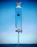 Rozdzielacz cylindryczny z korkiem i kranem teflonowym 250 ml
