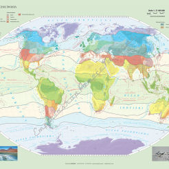 Strefy klimatyczne świata - mapa ścienna 200 x 150 cm