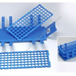 Statyw na probówki z PP składany - 40 miejsc (do 20 mm), kolorowy