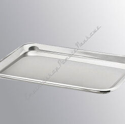 Taca laboratoryjna ze stali nierdzewnej 225x160x14 mm