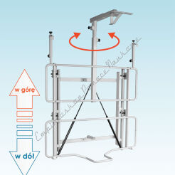 Uchwyt ścienny do tablicy i projektora z regulowaną wysokością - uVIS-RW50