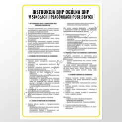 Instrukcja ogólna BHP - W warsztatach, laboratoriach, pracowniach w szkołach i placówkach publicznych