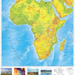 Afryka - mapa fizyczna 150 x 200 cm