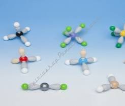 Zestaw modeli - kształty cząsteczek